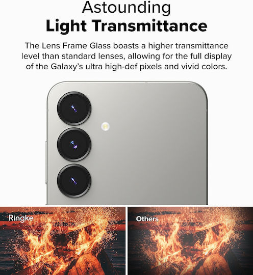 Ringke Frame Protector Camera Protection Tempered Glass Black for the Galaxy S25