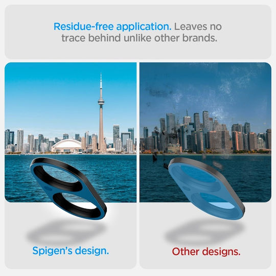 Spigen Optik Glas.tr Προστασία Κάμερας Tempered Glass Μαύρο για το iPhone 16, iPhone 16 Plus
