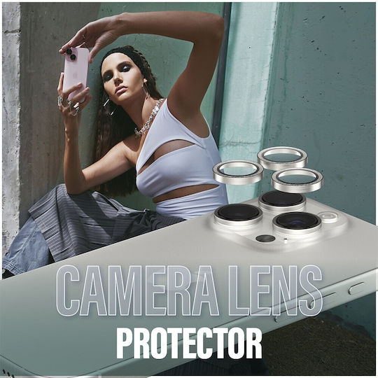 SAFE by PanzerGlass Safe Camera Protection Tempered Glass Silver for the iPhone 16 Pro, iPhone 16 Pro Max