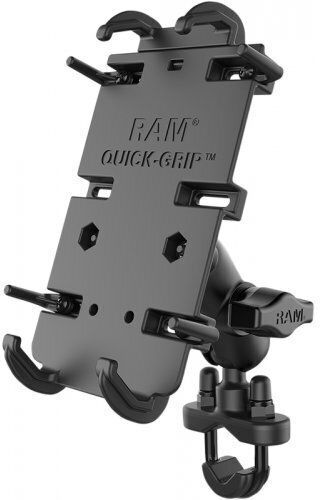 RAM Mount Quick Grip Βάση Κινητού Μοτοσυκλέτας με Ρυθμιζόμενο Βραχίονα για το Τιμόνι