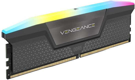 Corsair Vengeance RGB 48GB DDR5 RAM cu 2 module (2x24GB) și Viteză 6400 pentru Desktop