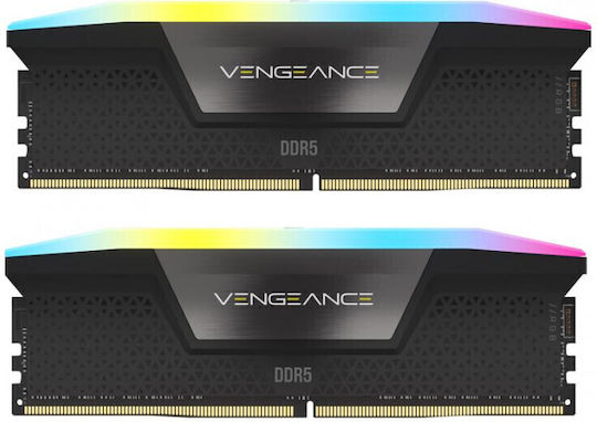 Corsair Vengeance RGB DDR5 96GB RAM with 2x48GB Modules and Speed 6800 for Desktop