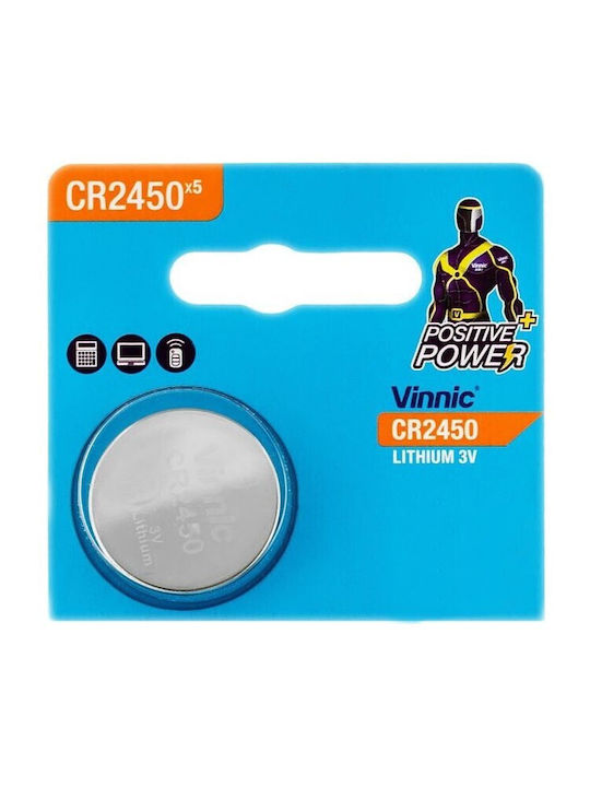 Vinnic Μπαταρία Λιθίου Ρολογιών CR2450 3V 1τμχ