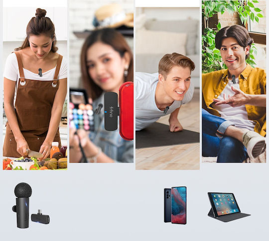 Fifine M6 Set Microphone USB Πέτου, Clip On for Mobile