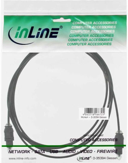 InLine Optical Audio Cable TOS male - TOS male Μαύρο 2m (89922)