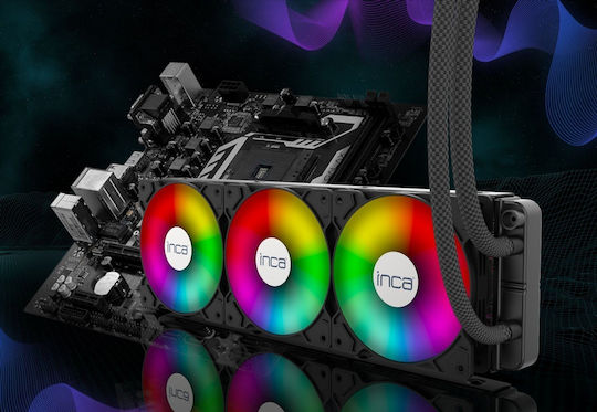 Inca ISS-03XN Wasserkühlsysteme AIO CPU mit 3 Lüfterabmessung 120mm und ARGB Beleuchtung