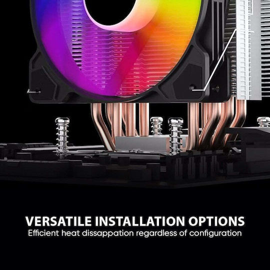 Armaggeddon Blizzard 3 CPU Cooler For Socket AM4/AM5/1200/115x/1700 With ARGB Lighting White