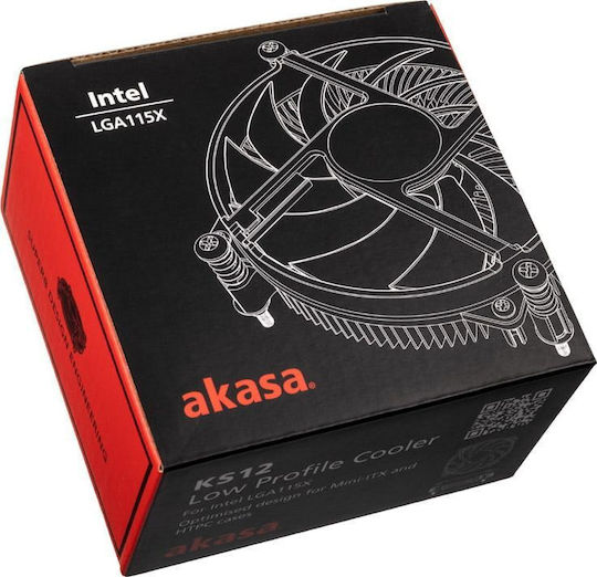 Akasa KS12 Ψύκτρα Επεξεργαστή Low Profile για Socket 1200/115x