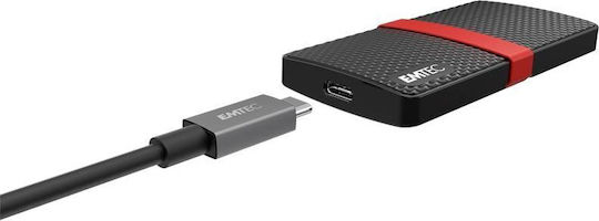 Emtec X200 Portabil USB-C Hard Disk Extern SSD 2TB 2.5 Negru