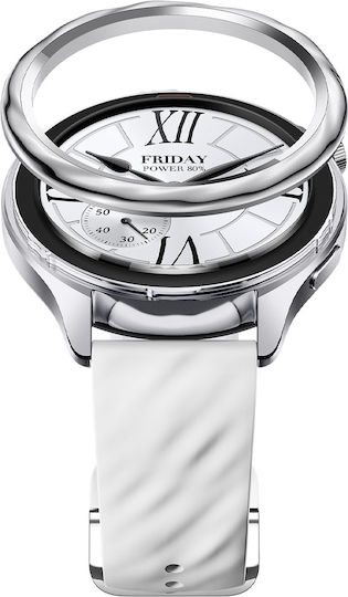 Xiaomi Watch S4 Aluminium 47mm Αδιάβροχο με Παλμογράφο (Ασημί)