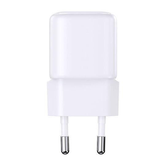 Joyroom Зарядно Устройство Без Кабел GaN с USB-C Изходен Порт 30W Power Delivery / Quick Charge 3.0 Бял (JR-TCG15)