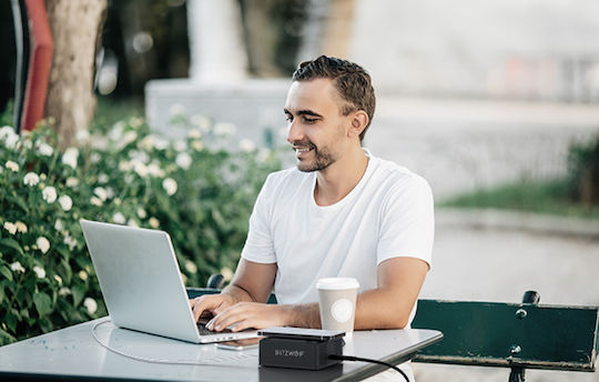 BlitzWolf Ασύρματος Φορτιστής (Qi Pad) με 2 Θύρες USB-A και 3 Θύρες USB-C 260W Power Delivery / Quick Charge 3.0 Μαύρος (BW-S28)