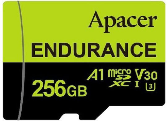 Apacer microSDXC 256GB U3 V30 A1 UHS-I 100MB/s με αντάπτορα