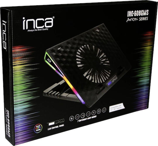 Inca Cooling Pad για Laptop έως 17.3" με 1 Ανεμιστήρα και Φωτισμό (INC-608GMS)