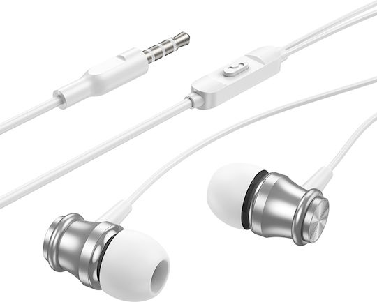 Borofone BM75 In-Ear Freihändig Kopfhörer mit Stecker 3.5mm Weiß
