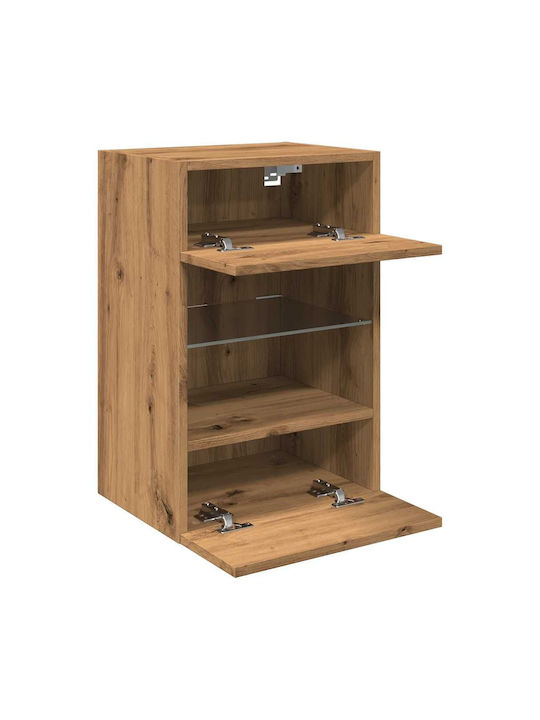 Living Room TV Unit with Lighting Coffee L40xW30xH60.5cm