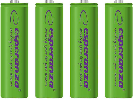 Esperanza Επαναφορτιζόμενες Μπαταρίες AA 2000mAh 4τμχ