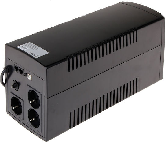 East AT-UPS1200BK-LCD UPS Line-Interactive 1200VA 720W με 3 Schuko Πρίζες