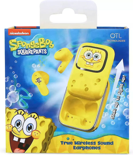 OTL Spongebob Ohrstöpsel Bluetooth-Freisprecheinrichtung Kopfhörer mit Ladeetui Gelb
