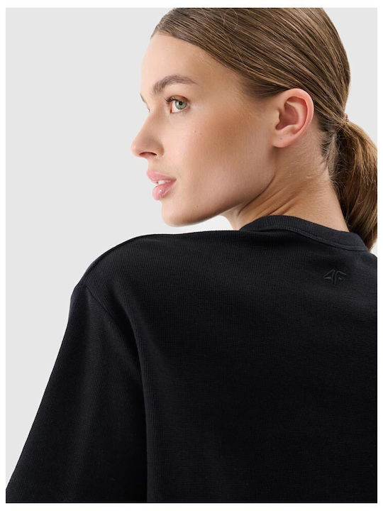 Women's Blouse Cotton Short Sleeve Black