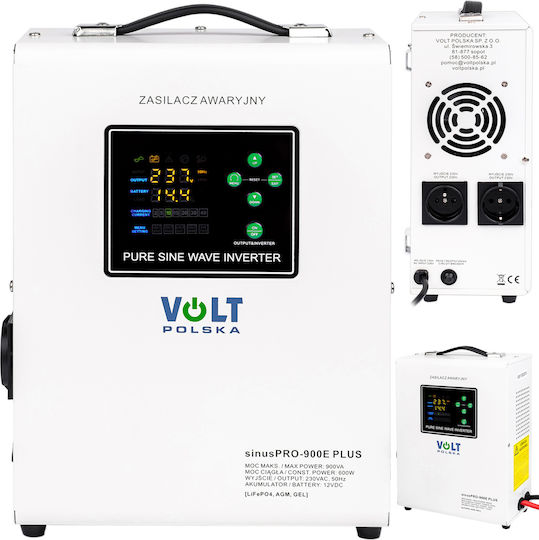 Volt Polska Sinuspro 900E Pure Sine Wave Inverter Power 600W with Nominal Input Voltage 12V Single Phase