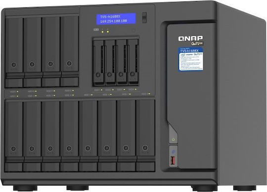QNap TVS-h1688X-W1250-32G NAS Кула с 16 слота за HDD/M.2/SSD и 4 Ethernet порта