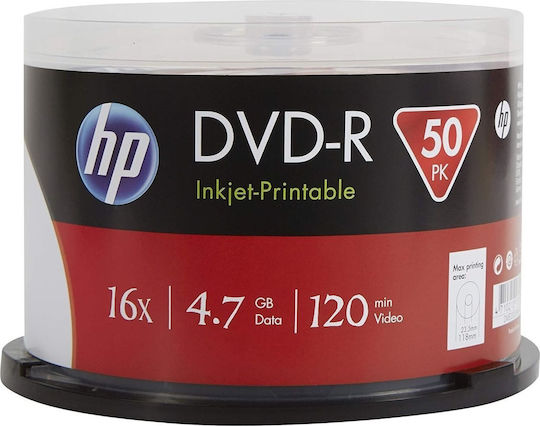 HP Beschreibbare DVD-R 16x 4.7GB Kuchenbox 50Stück