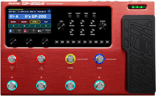 Valeton GP-200R Πολυεφέ Effect Delay / Reverb Ηλεκτρικής Κιθάρας και Ηλεκτρικού Μπάσου