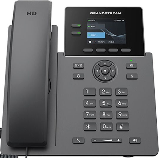 Grandstream GRP2610P Ενσύρματο Τηλέφωνο IP 2 γραμμών Μαύρο