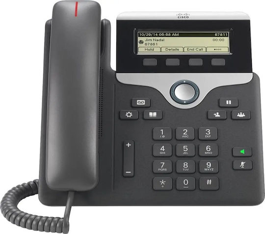 Cisco CP-7811-3PCC-K9= Ενσύρματο Τηλέφωνο IP Μαύρο