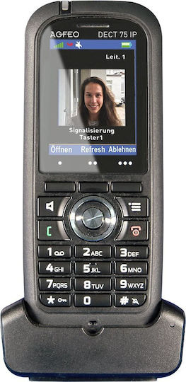 Agfeo Dect 75 IP Ασύρματο Τηλέφωνο IP Μαύρο