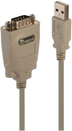 Lindy Καλώδιο RS232 9-pin male σε USB-A 1m (42844) 1τμχ