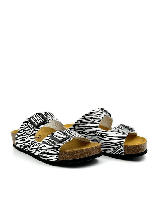 Leather Women's Anatomic Sandals Zebra
