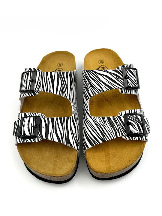 Leather Women's Anatomic Sandals Zebra