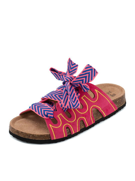 Flache Sandalen für Damen Anatomisch in Fuchsie Farbe