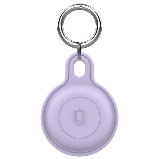 Mobile Origin Keychain Case Silicone for AirTag in Purple color