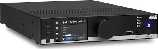 Audac Mfa216 Leistungsverstärker Kommerzieller Verstärker 80W/100V in Schwarz Farbe