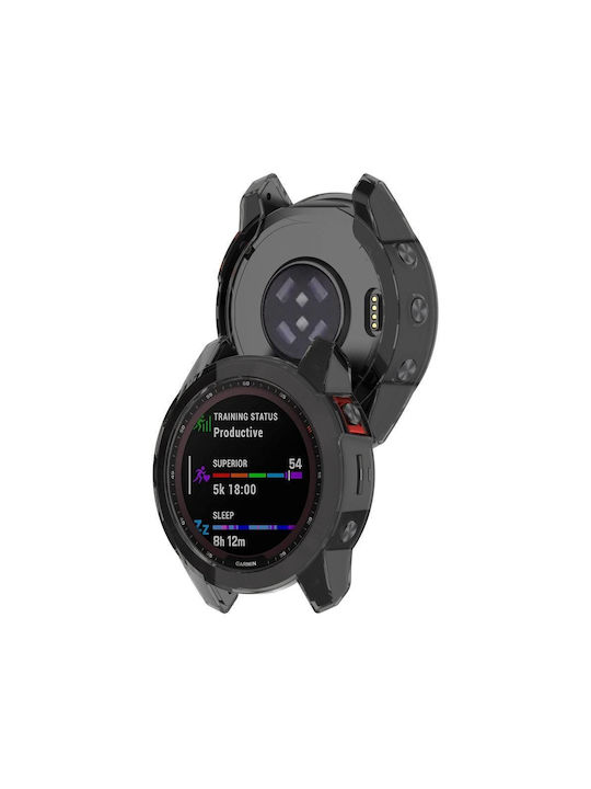 Tech-Protect Defense Silikonhülle in Schwarz Farbe für Garmin Fenix 7X