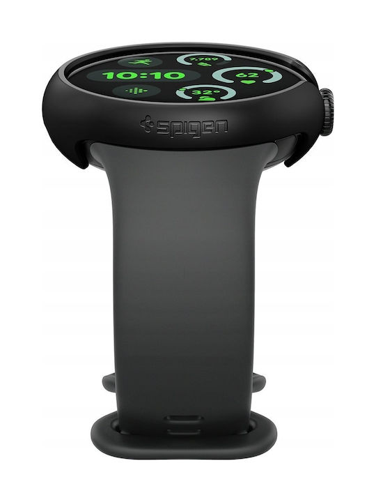 Spigen Thin Fit Πλαστική Θήκη σε Μαύρο χρώμα για Google Pixel Watch 3, 2, 1