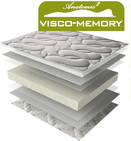 Топ Матрак Visco Memory Едноспален Мемори Пяна с Ластици за Приложение 80x200x5см