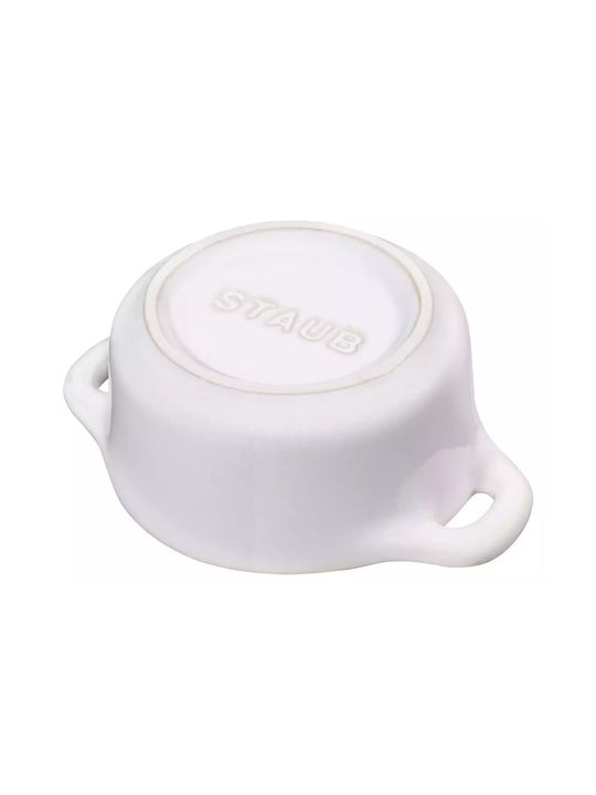 Staub Rundes Einzelnes Hitzebeständiges Kochgeschirr Keramik mit Deckel 26x26x7cm 8Stücke