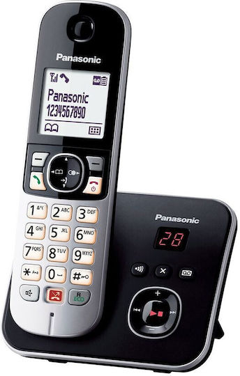 Panasonic KX-TG6861 Schnurlostelefon mit Griechischem Menü Schwarz