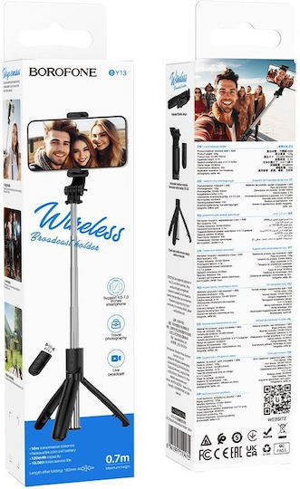 Borofone By13 Nube Selfie Stick Tripod Wireless Remote Κινητά Black