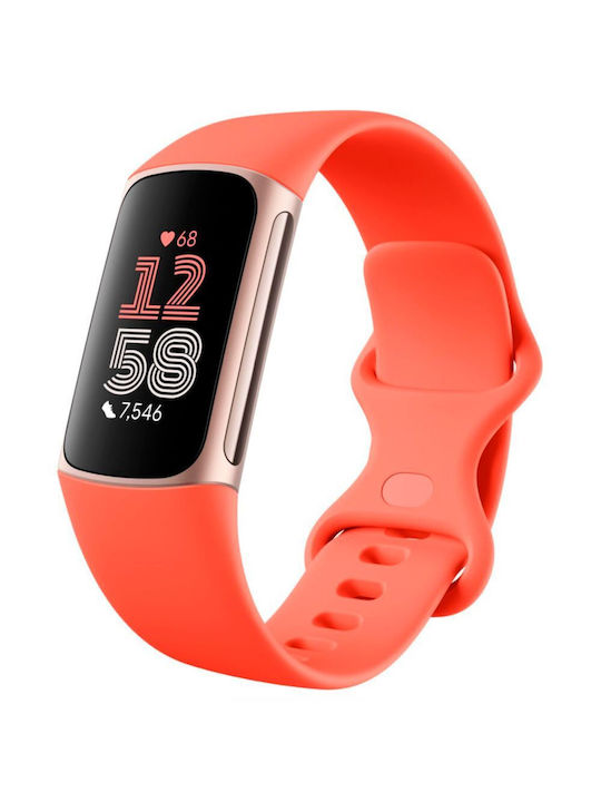 Fitbit Charge 6 Șampanie / Coral