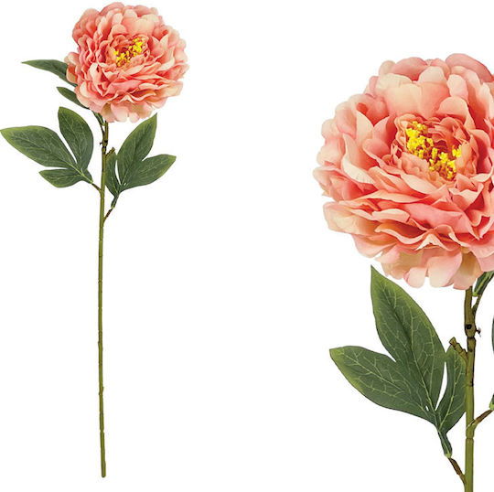 Salmon Pastel Peony Branch H61cm 24/144box