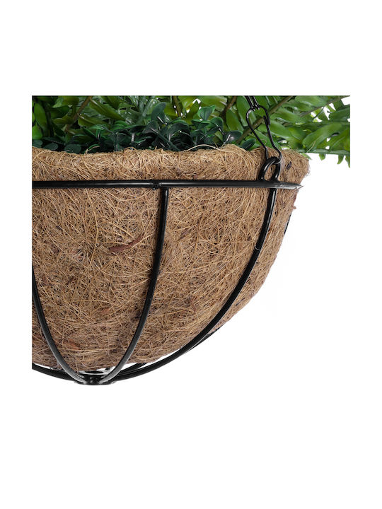 Globostar Artificial Garden Fern Hanging Plant 20624 Artificial Hanging Decorative Fern Plant Y45cm
