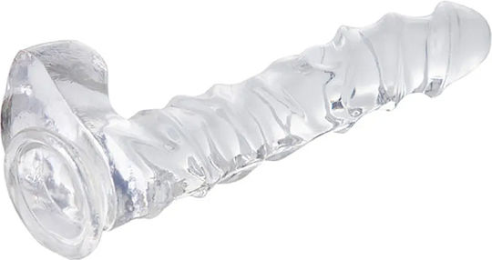 SMD CrystalVein Ρεαλιστικό Dildo με Όρχεις και Βεντούζα Διάφανο 25.5cm