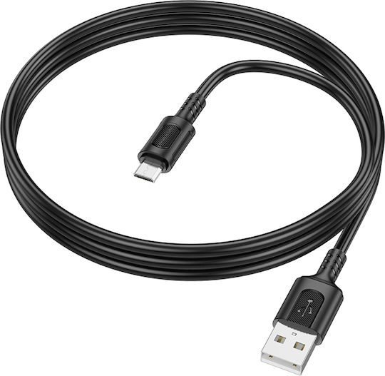 Borofone Редовна USB 2.0 до микро USB кабел Черен 1м 1бр