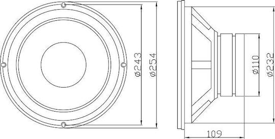Blow Woofer difuzor 9537# Rezistență 8Ω