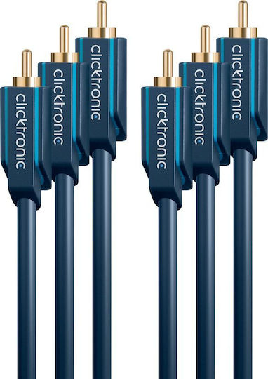 Clicktronic YUV Component Cable 3x RCA male - 3x RCA male 10m (70427)